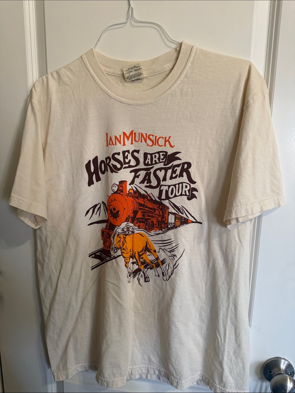 'Horses Are Faster Tour' Cream Graphic Tee